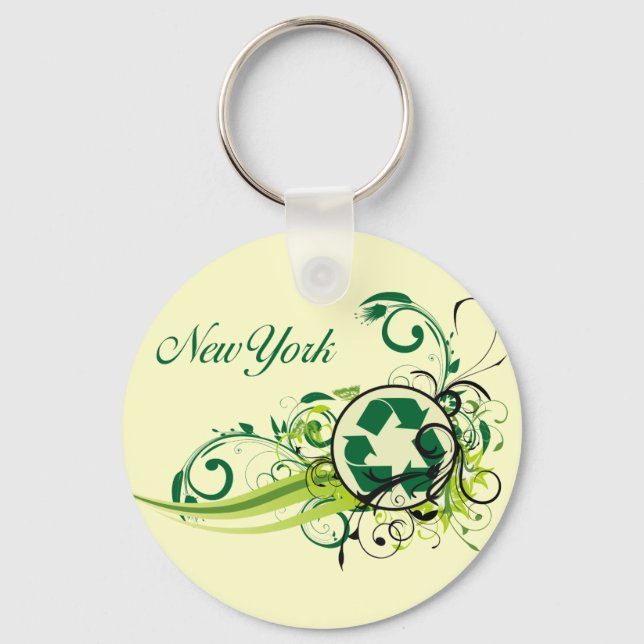 Recycle New York Keychain (Front)