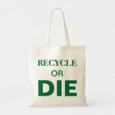 Earth Day Tote Bag, Keep Calm and Recycle Bag, Canvas Tote Bag