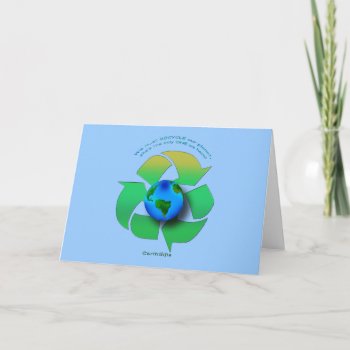 Recycle Our Planet Series Thank You Card by EarthGifts at Zazzle