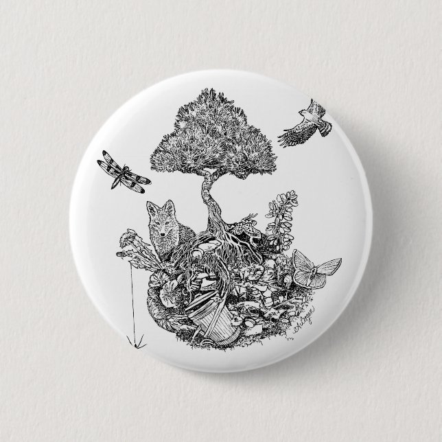 Recycle Pinback Button (Front)