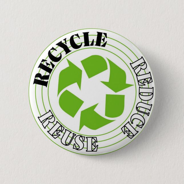 Recycle Pinback Button (Front)
