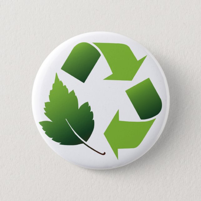 Recycle Pinback Button (Front)