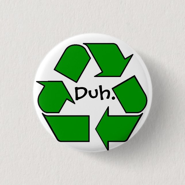 recycle pinback button (Front)