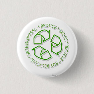 recycle pinback button