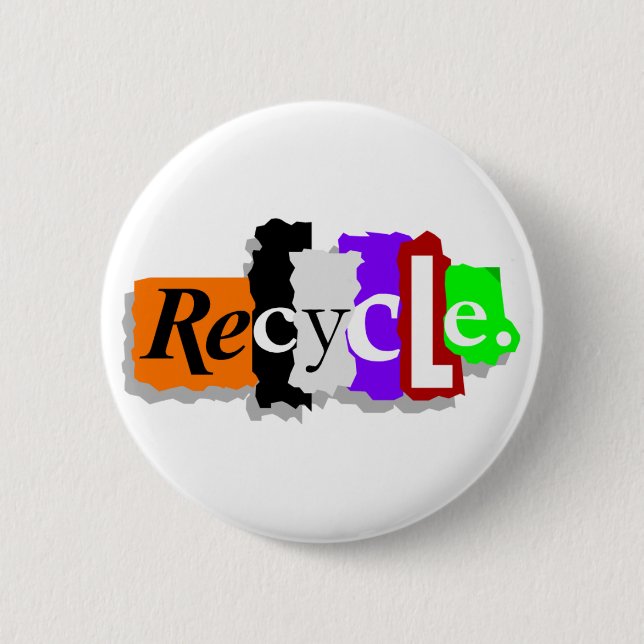 Recycle Pinback Button (Front)