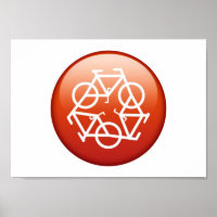 recycle red by Petr Kratochvil poster