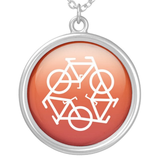 recycle red necklace (Front)