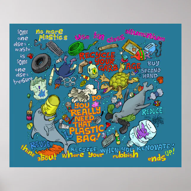 Recycle, reduce, reuse. poster | Zazzle