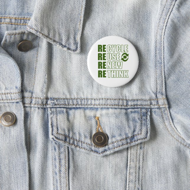 Recycle reduce reuse renew rethink button (In Situ)