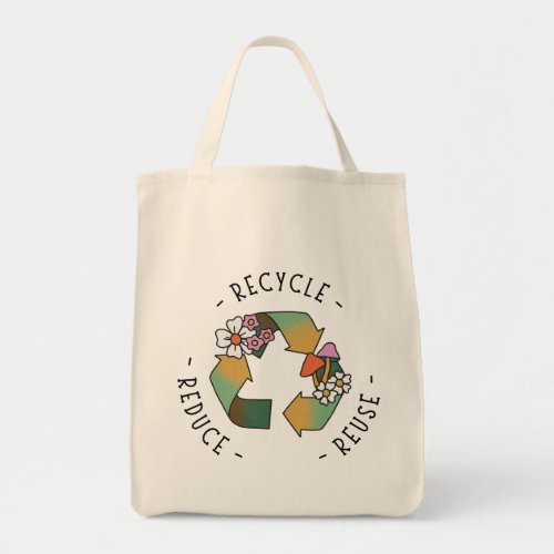 Recycle _ Reduce _ Vintage Reuse Tote Bag