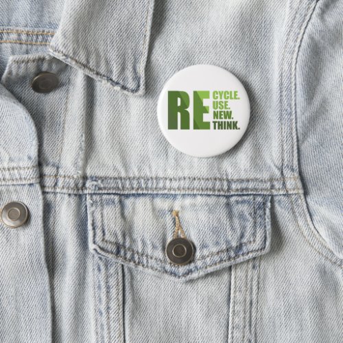 recycle reuse renew rethink button