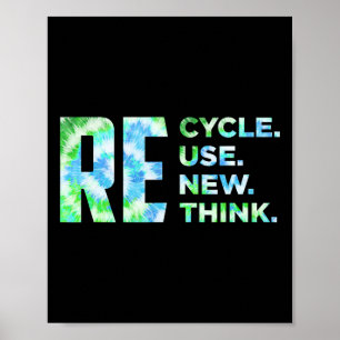 Recycle Reuse Renew Rethink Crisis Environmental A Poster
