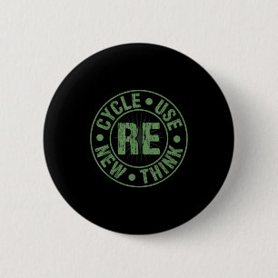 Recycle reuse renew rethink crisis environmental button