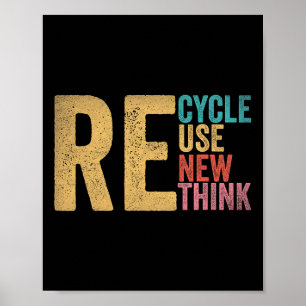 Recycle Reuse Renew Rethink Earth Day 5  Poster