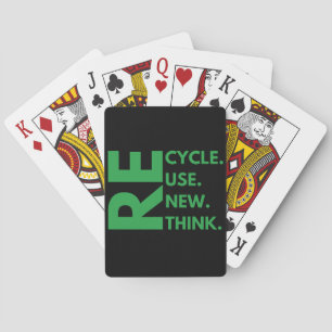 Recycle Reuse Renew Rethink Earth Day Environment Poker Cards