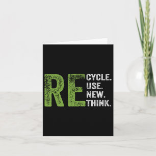 Recycle Reuse Renew Rethink Earth Day Environmenta Card