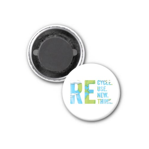 Recycle Reuse Renew Rethink For Earths Day 2023 Magnet