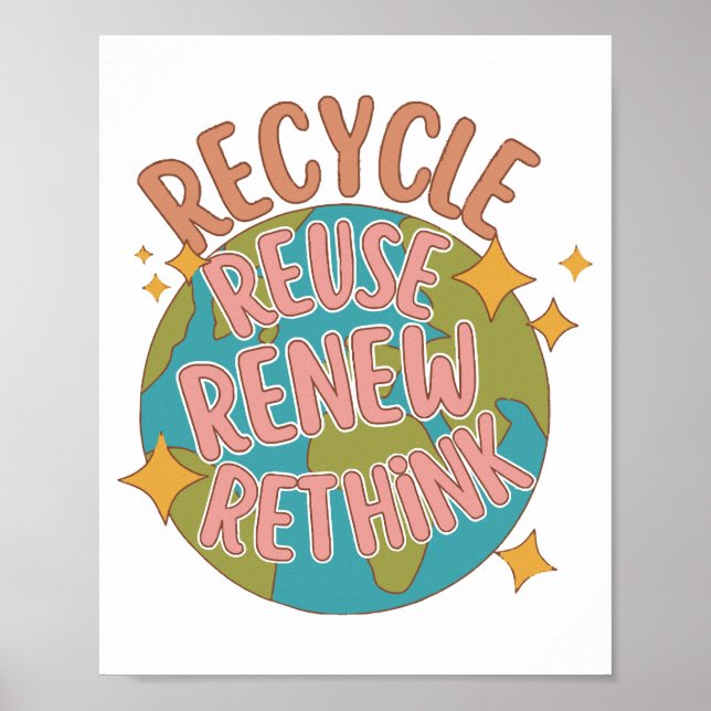 Recycle reuse Renew rethink  Poster (Front)