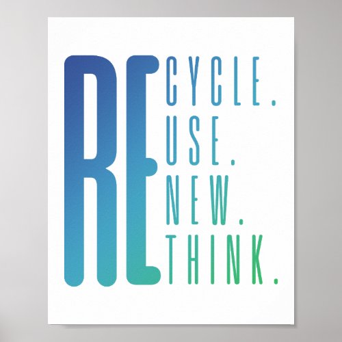 Recycle Reuse Renew Rethink Poster