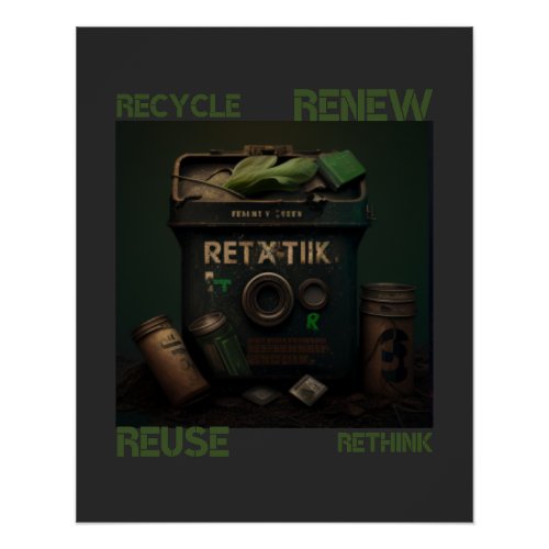 recycle reuse renew rethink poster