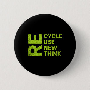 Recycle Reuse Renew Rethink Re Cycle Use New Envir Button