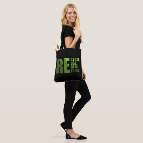 recycle reuse renew rethink tote bag