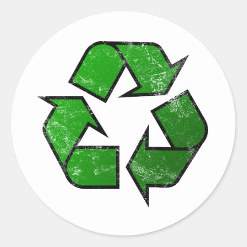 Recycle  Reuse Symbol _ Save The Planet Classic Round Sticker