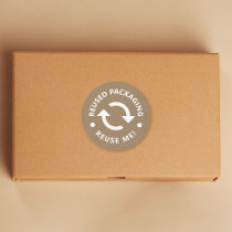 Recycle & Reused packaging - Reuse me Sticker