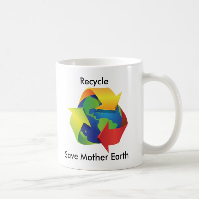 Recycle Save Mother Earth Mug (Right)