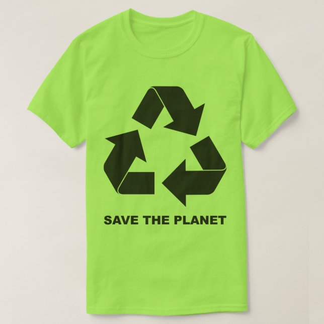 Recycle Save The Planet Recycling Logo T-Shirt (Design Front)