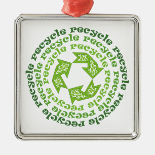 Recycle sign custom ornament