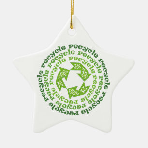 Recycle sign  custom ornament