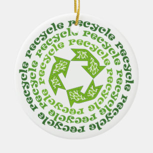 Recycle sign  custom ornament