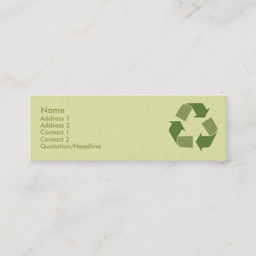 Recycle - Skinny Business Card