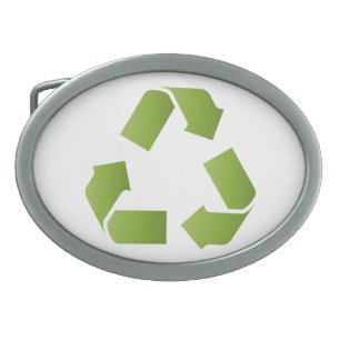 RECYCLE SYMBOL BELT BUCKLE