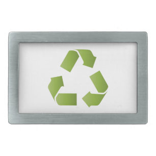 RECYCLE SYMBOL BELT BUCKLE