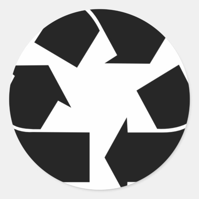 Recycle Symbol Classic Round Sticker (Front)