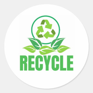 Recycle Symbol Classic Round Sticker