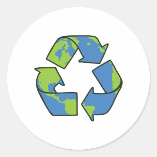 Recycle Symbol Classic Round Sticker