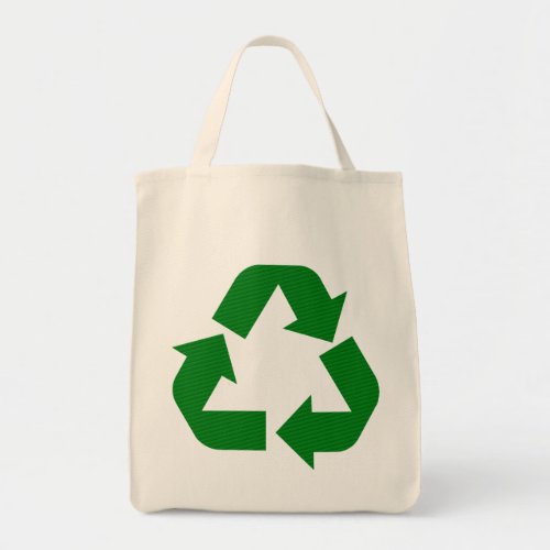 Recycle Symbol Grocery Tote Bag