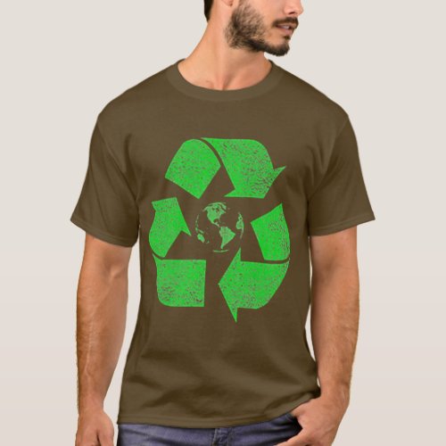 RECYCLE SYMBOL LOGO EARTH DAY GREEN DEAL CLIMATE C T_Shirt