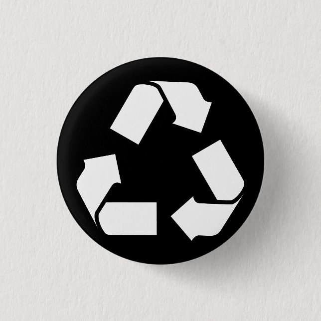 RECYCLE SYMBOL PINBACK BUTTON (Front)
