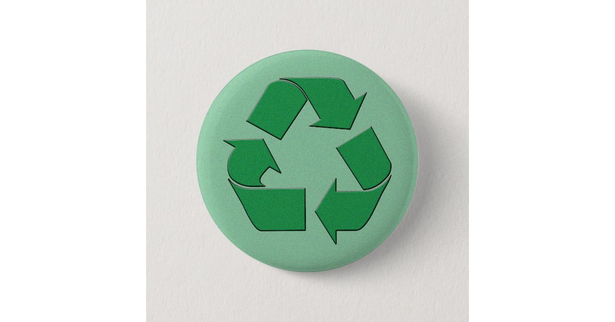 RECYCLE SYMBOL PINBACK BUTTON | Zazzle