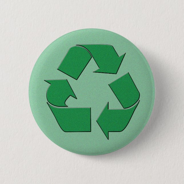 RECYCLE SYMBOL PINBACK BUTTON (Front)