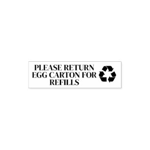Recycle symbol Please return carton egg  Self-inking Stamp