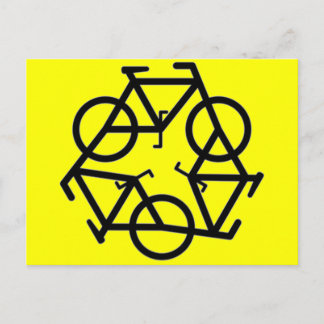 Recycle symbol postcard