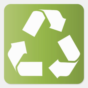 RECYCLE SYMBOL SQUARE STICKER