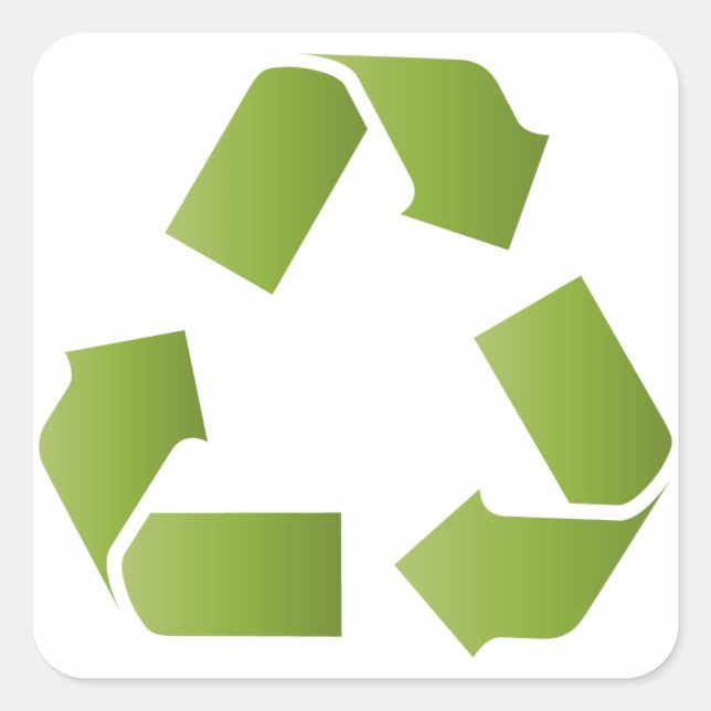 RECYCLE SYMBOL SQUARE STICKER (Front)