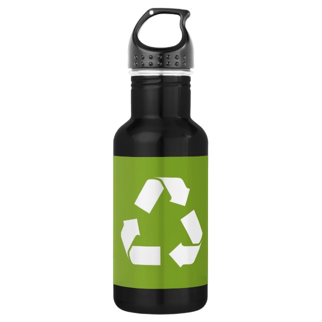RECYCLE SYMBOL STAINLESS STEEL WATER BOTTLE (Front)