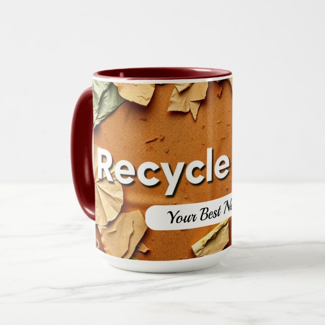 Recycle Texture Mug (Front Left)